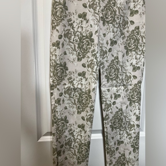 Carolina Belle Montreal Floral Ankle Pant Stretch Size 6 - Picture 6 of 9